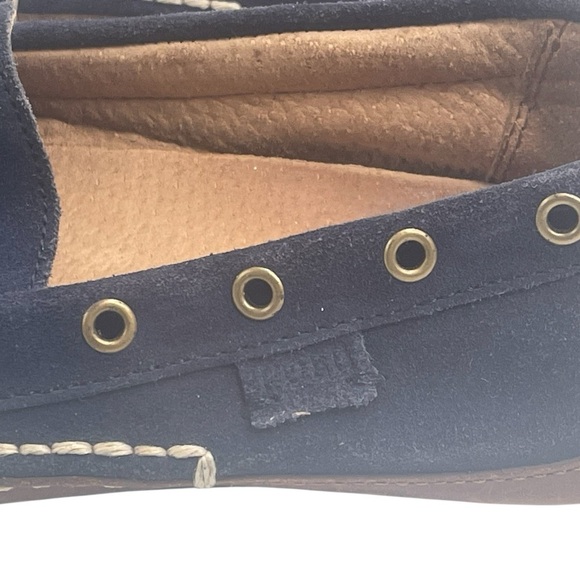 Polo Ralph Lauren Wyndings Slip-On-Driving Men\'s Loafers Tan Navy SZ 9.5 main image 9